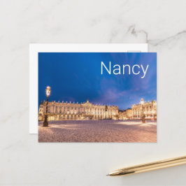 Nancy Ställe Stanislas Grand Est Frankrike Sunset Helg Vykort