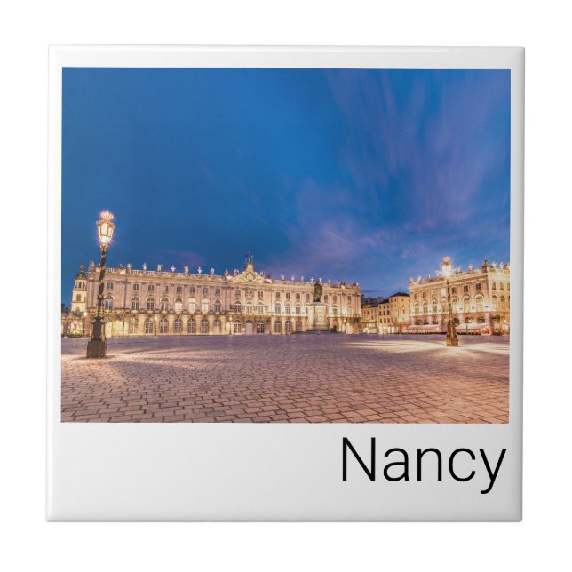 Nancy Ställe Stanislas Grand Est Frankrike Sunset Kakelplatta (Framsidan)
