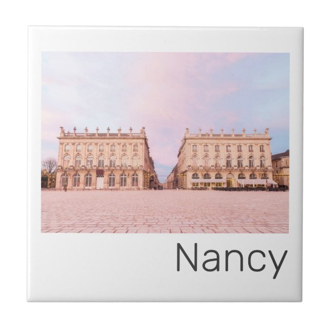 Nancy Ställe Stanislas Grand Est Frankrike Sunset Kakelplatta (Framsidan)