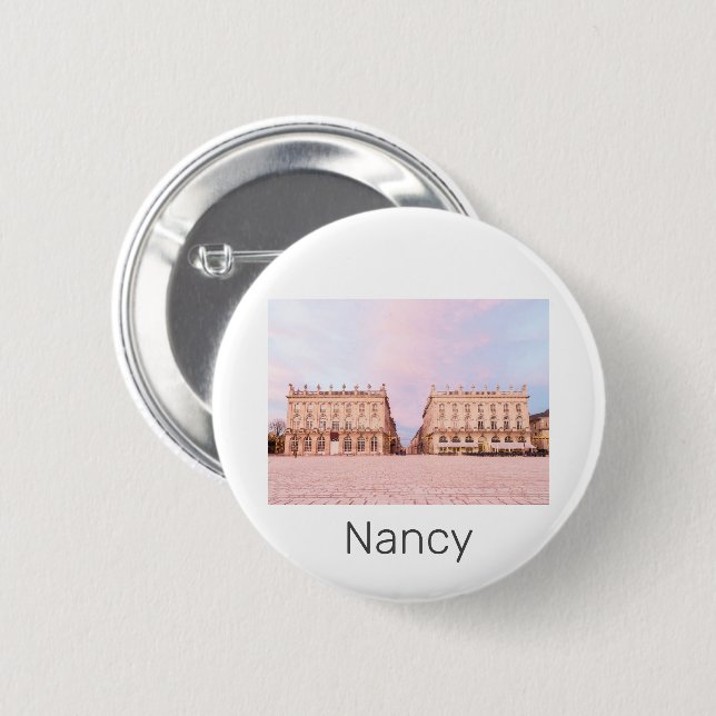 Nancy Ställe Stanislas Grand Est Frankrike Sunset Knapp (Framsida & baksida)