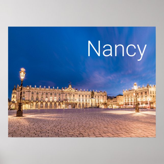Nancy Ställe Stanislas Grand Est Frankrike Sunset Poster (Framsidan)
