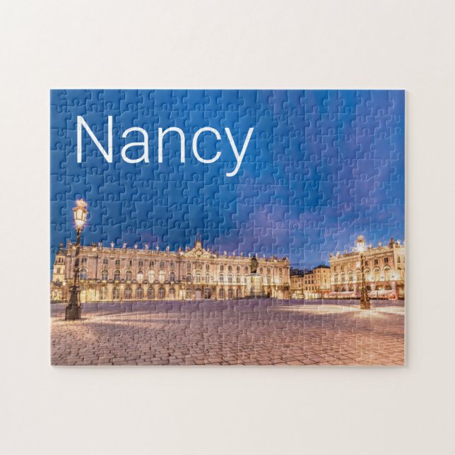 Nancy Ställe Stanislas Grand Est Frankrike Sunset Pussel (Horisontell)