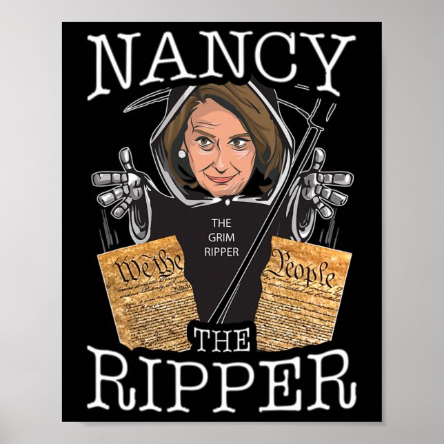 Nancy The Ripper Pelosi Sliter Sönder Konstitution Poster (Framsidan)