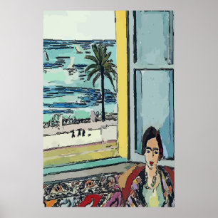 Nancy vid Window, Matisse Stil Poster