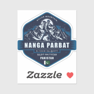 Nanga Parbat Hiking – Killer Mountain Pakistan Klistermärken