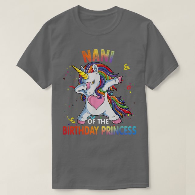 Nani Birthday Girl Far ger Unicorn Birt T Shirt (Design framsida)