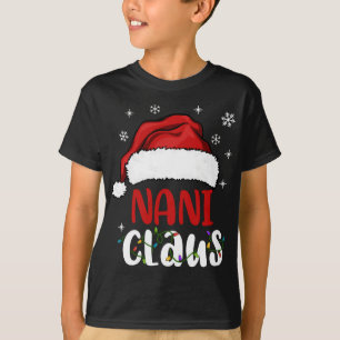 Nani Claus jul-familjen Pajama Matching Julafton T Shirt