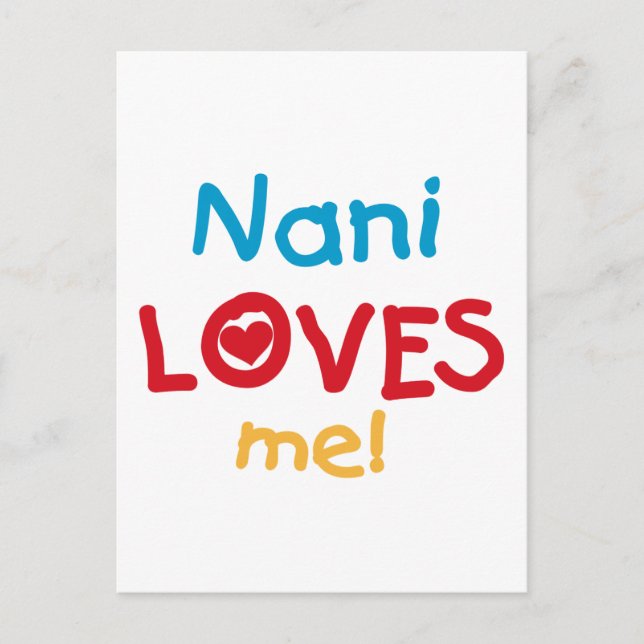 Nani Kärlek Me T-shirts och gåvor Vykort (Framsida)