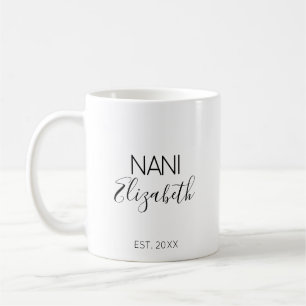 Nani Mormor Anpassat Namn Graviditets Tillkännagiv Kaffemugg