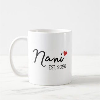 Nani Nana Est 2026 Set, Ny Indisk Farförälder Kaffemugg