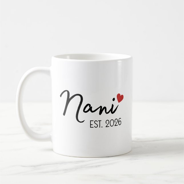 Nani Nana Est 2026 Set, Ny Indisk Farförälder Kaffemugg (Vänster)