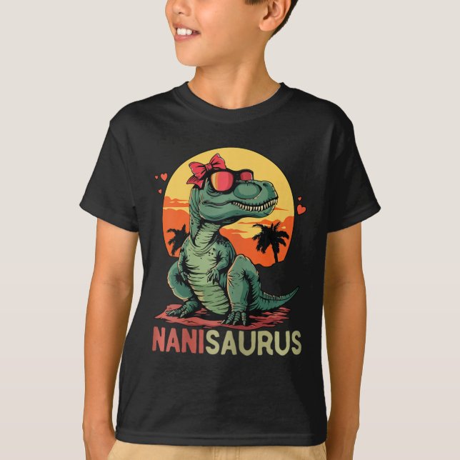 Nanisaurus Dino Dinosaur Nani-saurus T-rex Mor" T Shirt (Framsida)