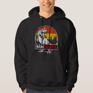 Nanisaurus Rex Dinosaur Nani Saurus Mor Fami Hoodie