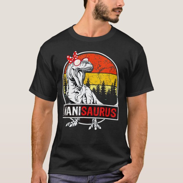 Nanisaurus Rex Dinosaur Nani Saurus Mor Fami T Shirt (Framsida)