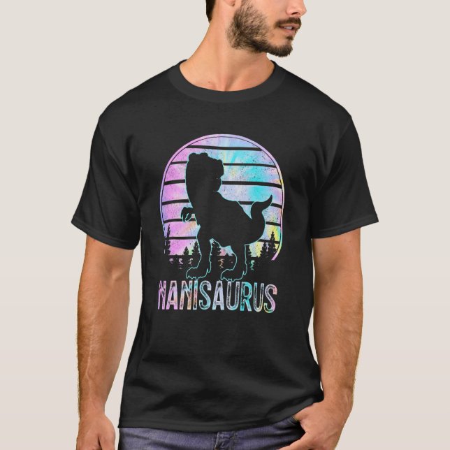 Nanisaurus Rex Dinosaur Nani Saurus Tye Matchi T Shirt (Framsida)