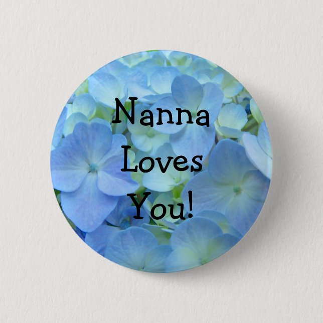 Nanna älskar dig! knappar Barnbarn Mormor knapp (Framsida)