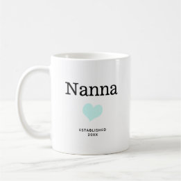Nanna, Blue Heart, Single Photo Anpassningsbar Kaffemugg