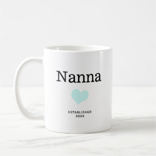 Nanna, Blue Heart, Single Photo Anpassningsbar Kaffemugg