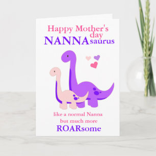 Nanna Dinosaur Mors dag Nanna saurus Kort