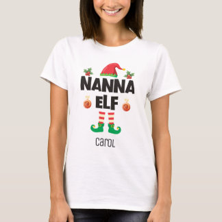 Nanna elf-familjens matchande julklapp namn t shirt