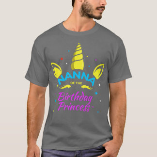 Nanna från Birthday Princess Bday Unicorn Grandm T Shirt