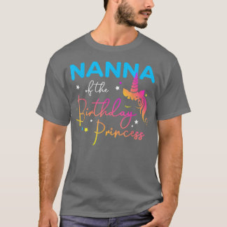Nanna från Birthday Princess Bday Unicorn Grandm T Shirt