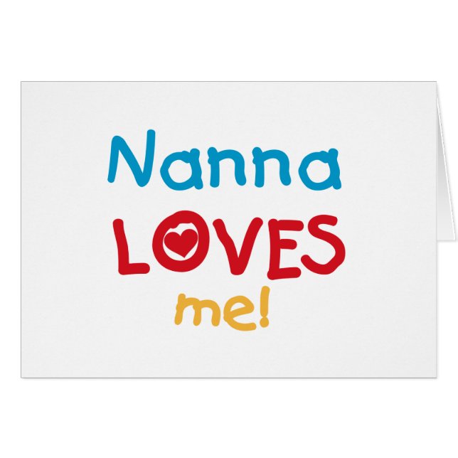 Nanna Kärlek Me T-shirts och presenter Hälsningskort (Framsidan Horizontal)