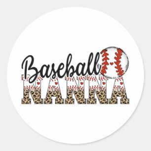 Nanna Women Ballpark Nanna Baseball Mamma Mor Da Runt Klistermärke