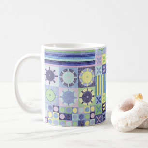 Nannas Söt Faux Sticka Crochet Blanket Mönster C Kaffemugg