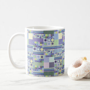Nannas Söt Faux Sticka Crochet Blanket Mönster Kaffemugg