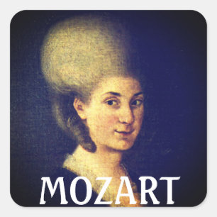 Nannerl Mozart Fyrkantigt Klistermärke