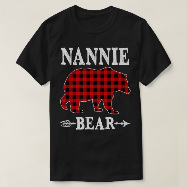Nannie Bear jul jul Pajama Red Play Buffalo Fam T Shirt (Design framsida)