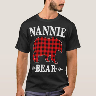 Nannie Bear jul jul Pajama Red Play Buffalo Fam T Shirt