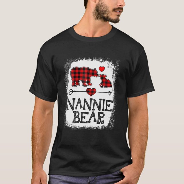 Nannie Bear jul jul Pajama Red Play Buffalo Fam T Shirt (Framsida)
