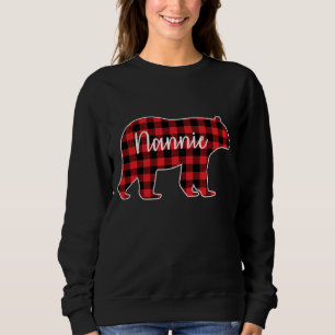 Nannie Bear Red Plade-familjen matchande julPa T Shirt