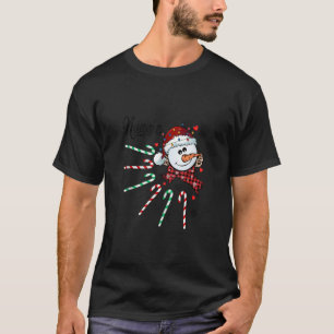 Nannie Snögubbe Candy cane jul Julafton Funny Tan T Shirt