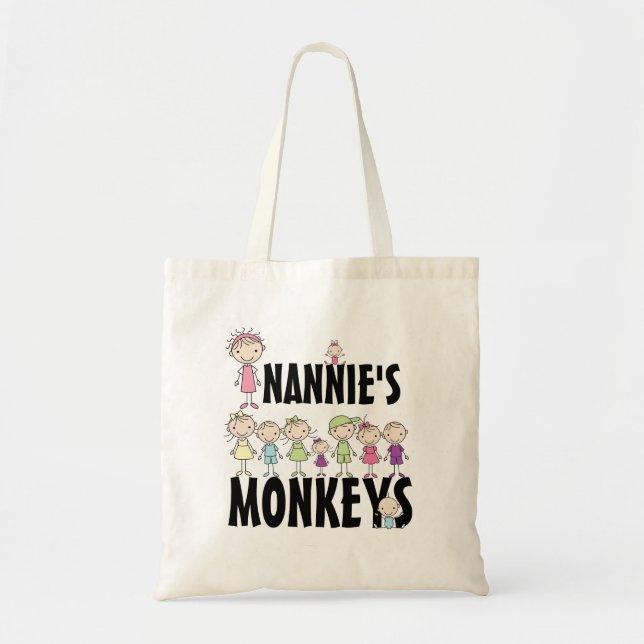Nannies apor Bag Tygkasse (Framsidan)