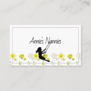 Nannies Nanny Babysit Child Care Company Visitkort