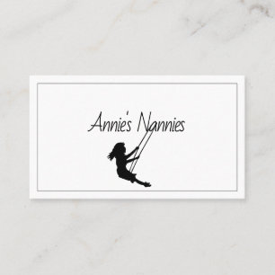 Nannies Nanny Babysit Child Care Company Visitkort