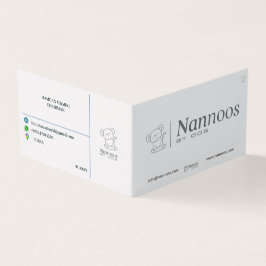 NANNOOS FOLED-AFFÄRSKORT VISITKORT