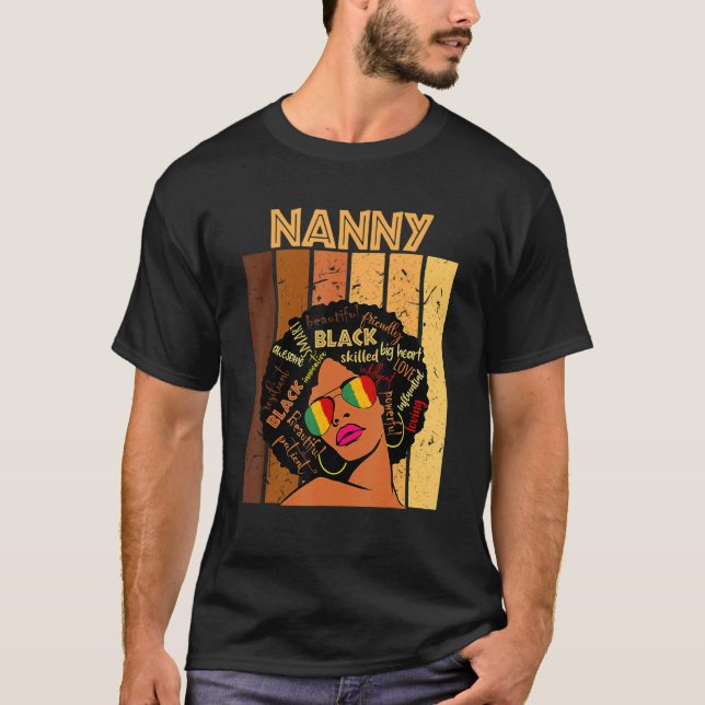 Nanny Afro African American Pride Women Black Hist T Shirt (Framsida)