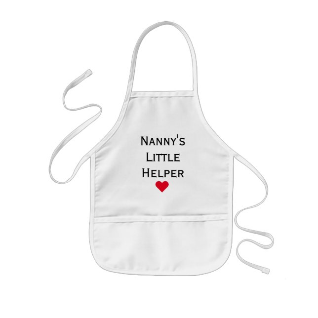 Nanny är Little Helper Barnbarn Barnförkläde (Framsidan)