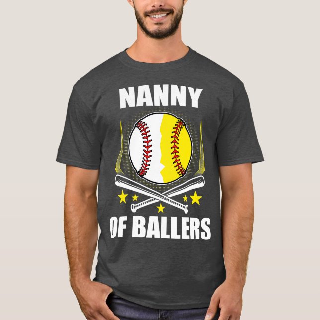 Nanny Baseball Softball från Boll Far Mor T Shirt (Framsida)