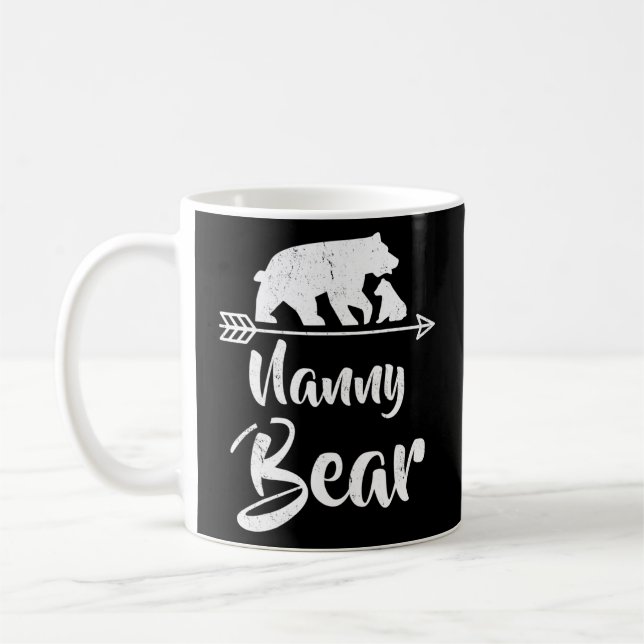 Nanny Bear Best Gift Mor Fars dag Kaffemugg (Vänster)