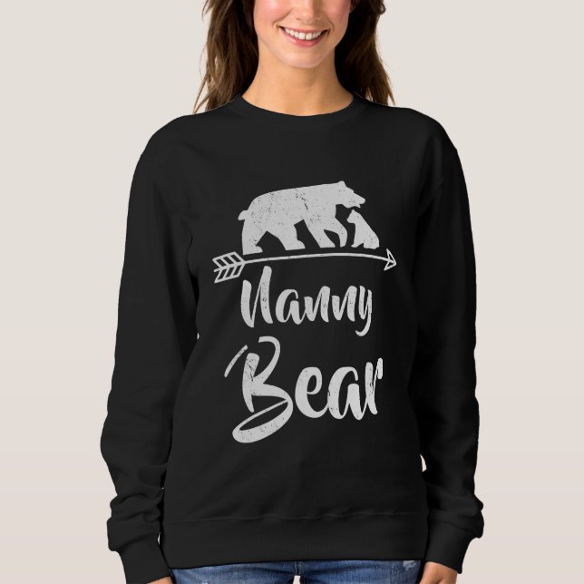 Nanny Bear Best Gift Mor Fars dag T Shirt (Framsida)