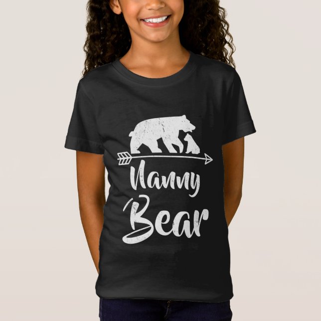 Nanny Bear Best Gift Mor Fars dag T Shirt (Framsida)