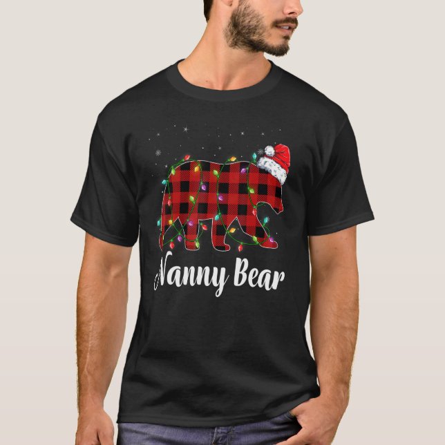 Nanny Bear Buffalo Red Play Matching Family Chris T Shirt (Framsida)