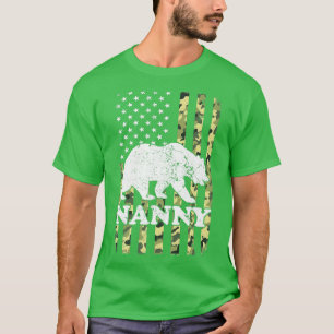 Nanny Bear Camping Hiking Camouflage Förenta state T Shirt