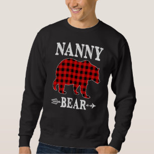 Nanny Bear jul jul Pajama Red Play Buffalo Fami Lång Ärmad Tröja