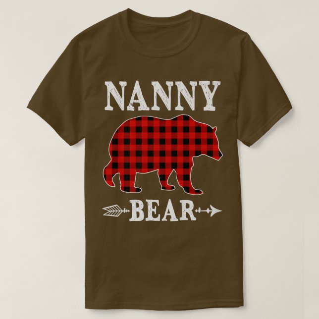 Nanny Bear jul jul Pajama Red Play Buffalo Fami T Shirt (Design framsida)